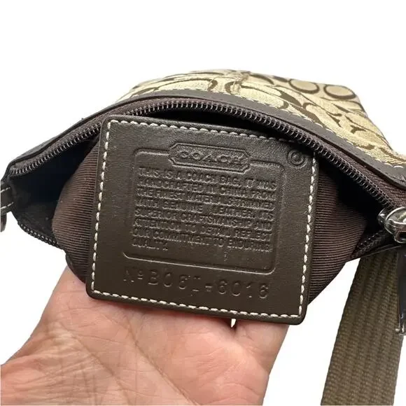 COACH Brown Signature Canvas Crossbody - Picture 6 of 9
